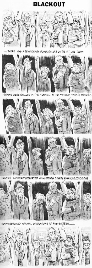 EISNER, Will. "Blackout" in New York: Life in the Big City. Nova Iorque: Norton, pp. 36–37.