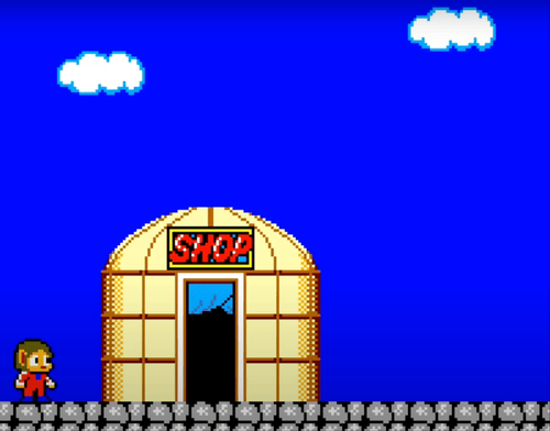 Trecho do jogo Alex Kidd in Miracle World